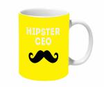 Mooch Wale Hipster Ceo Yellow Ceramic Mug