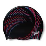 Speedo Men And Women Black Polyurethane Moud Silc Cap (One Size)