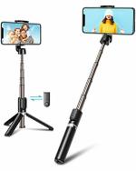 Electro Cloud 101 cm Wireless, Portable and Lightweight Stainless Steel Selfie Stick for All Smartphone (Black)