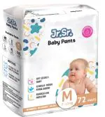 Jr.Sr. Baby Premium Diaper Pants|Medium (M) Size (7-12 Kg) 72 Pants|Pack of 1 |12-Hours Absorption|Advanced Leak Protection|Wetness Indicator|Soft & Comfortable|