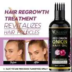 KURAIY pure Onion Black Seed Hair Oil for Hair Growth for (Kalonji Oil) Dandruff & Hair fall Control With Comb Applicator- Hair Oil ( 50 ml) & (MEN & WOMEN)