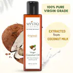 Mystiq Living - Virgin Coconut Oil 100% Pure Coconut Hair Oil (Cold Pressed From Coconut Milk) | Coconut Oil - For Hair & Skin Care | Cold Pressed Extra Virgin Coconut Oil | 100% Pure coconut oil hair growth100 ML