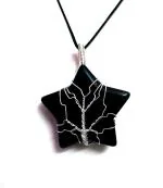 Astroghar Natural Black Tourmaline Alloy Crystal Black Pendant For Men And Women