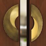 Plantex Heavy Duty Door Handle/Door & Home Decor/8-inches Round Shape Main Door Handle/Door Pull Push Handle Set- Pack of 1 ( 277- Brass Antique and PVD Gold)