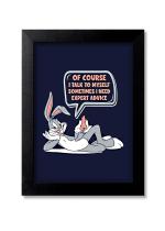 Blue Nexus Funny Looney Toons Bugs Bunny Wall Poster with Wall Frame Room Art Painting Collection A4 size 10x13