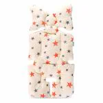 Motherly Baby Stroller Seat Cushion for Multiple Baby Carriers (Black Red Star)