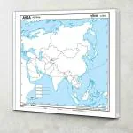 GO WOO SMALL - 100 ASIA POLITICAL OUTLINE MAP FOR SCHOOL | Geography map of Asia for students