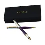 Auteur Focus Purple Brass Blue Ink Fountain Ink Pen & Ball Pen (Pack Of 2)