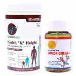 Element One Child Nutrition Health N Height With Junior Omega 3 Herbal Nutrition Multi-Vitamin Multi-Minerals Protein Supplement For Growing Kids