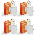 Kolors 15W 3 in 1 Colour Changing LED Panel Light, Square | Recessed Led panel lights for false ceiling | Switch between: Cool white, Warm white, Natural white, Pack of 4 pcs