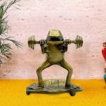 pujaNpujari Feng Shui Vastu Frog for Good Luck/Exercise Frog Table Decorative Showpiece Figurine