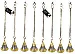 Ghungroo World Metals Decorative Brass Silver Gold Hanging Bells with J Hooks/Hanging Bell for Pooja Room Christmas/Jingle Bell/Brass Bell for Temple