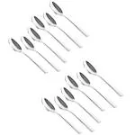 Vinod Stainless Steel Cutlery Set for Home and Kitchen (6 Inch, Regular Size Spoon - Pack of 12)  