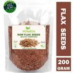 Homeda Organic Flax Seeds (200g) for Weight Loss, Hair | Alsi, Tisi, Avisa, Flaxseed, Flex