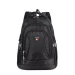 Aoking Black Polyester Unisex Large Capacity School Backpack 24L