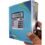 90 DEGREE STORE Empty Stainless Steel Calculator Safe Box For Storing 5x5 Inch Calculators