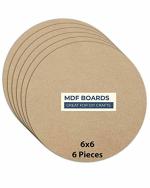 Variety Canvas Brown Round Shape MDF Canvas Board 6 x 6 inch