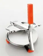 SARTHU Stainless Steel Puri Maker & Roti Press Machine - Heavy Duty Manual Chapati Maker with Handle, Ideal for Papad & Khakhra - Large Size Stainless Steel Puri Press for Home Use (Pack of 1)