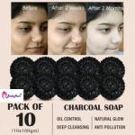 BADA HAIR Activated Charcoal Soap Pack of 10