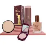 Olivia Makeup Kit for Dark Skin Tone - Makeup Stick, Pan Cake,Liquid Foundation,Compact Powder