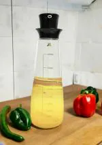 MiRiM Glass Cooking Oil Dispenser 400 ml For Kitchen & Restaurant (Pack of 1) Transparent