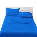 HKS BEDDING 1000 Thread Count Luxury Soft and Comfy Egyptian Cotton 1 Flat Bedsheet and 2 Pillowcase King Size Solid | 3 PC Flat Bedsheet - Royal Blue