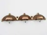 RAB Umbrella Shaped Wall Mounted Metallic Key Holder (6 Hooks, Rose Gold)