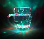 HEMIZA Colorful Coffee and Tea Big Size led Light ,Mug with Inductive Rainbow Color Disco Led 7 Color Changing Liquid Activated Lights Multi Purpose Use/Cup Glass, Plastic Mug