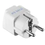 Ceptics India to Europe (Schuko) (Type E/F) Travel Adapter Plug - CE Certified - RoHS Compliant (GP-9)