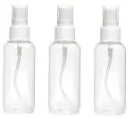 Inditradition Refillable Plastic Spray Empty Bottle | Mist Spray Bottle | For Home Office Car Travel Cleaning (Transparent, Pack of 3) (100 ML)