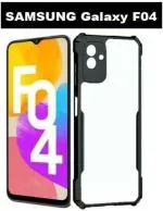 XOVO Back Cover for Samsung Galaxy F04, Samsung Galaxy A04E, Samsung Galaxy M06 (Transparent, Dual Protection, Pack of 1)