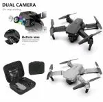 TINSROM RC drone with 1080P camera - RC quadcopter remote controlled with Follow Me, flight time 15 minutes auto return, APP mobile phone controlled FPV drones with bag (Black 4K Single camera)