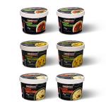 Freshway Ready To Eat Combo 2-Idli Sambhar, 2-Poha, 2-Upma (Pack of 6)
