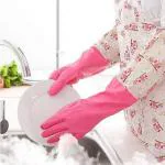 Whinsy Sleeves Elbow Length Hand Gloves For Kitchen Dish Washing, Cleaning, Gardening, Laundry And Sanitation And Lab Work 2 Piece