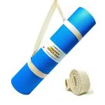 BOLDFIT Yoga mat for Women and Men with Cover Bag EVA Material 6mm Extra Thickness Blue Yoga Mat