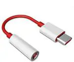 Glarixa Red & White USB Type C Cable 0.3 m Type C to 3.5mm Headphone Jack Microphone Compatible with All Type C Phones