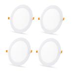 D'Mak LED Round False Ceiling Conceal Panel Light for POP Warm White (22 Wattt, 4)
