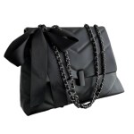 SANTORINI Black sling bag for women | Big sling bag | purse for womens | sling bag for women big size black colour