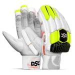 DSC Boys White, Black Nylon, Leather, Cotton, Polyvinyl Chloride Intense Fury Cricket Batting Gloves (Boys-Right)