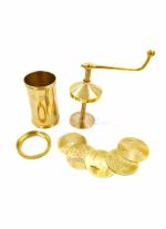 Looms and Weaves Brass Indian Made Sevanazhi Chakli Press/Sancha/Murukku/Gathiya/janthikulu/Idiyappam Maker Machine with Free 6 Different Jalis