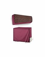 The Furnishing Tree 1.2 Ton Bluestar YLU Pink Floral PVC Split AC Cover Set (22.9 x 87.6 cm)