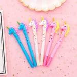 Samvardhan Set of 12 Beautiful Unicorn Gel Pens - Birthday Return Gift/Party Favor