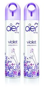 Godrej aer spray, Home & Office Air Freshener - Violet Valley Bloom (240 ml) (Pack of 2)