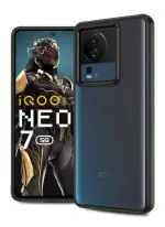 Golden Sand for iQOO Neo 7 5G - Rugged Frosted Semi Transparent PC Shock Proof Slim Back Case for iQOO Neo 7 5G, Black