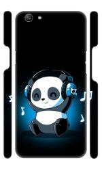 YAPZONE | Panda Music Black | Designer Printed Hard Back Cover for Oppo F1s Premium & Attractive Case for Your Smartphone