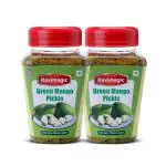Ravimagic Green Mango Pickle, Homemade Aam Ka Aachar, Raw Mango Chutney, Pickles in fresh, Authentic Indian Traditional Recipe, Pack of 2 (500 gm x 2)