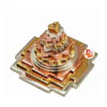 DARIDRA BHANJAN - Sri Yantra, Shri Meru Yantra, Sri Chakra in Ashtadhatu & Brass Gold/Silver/Copper Tone Polish Sizes 2
