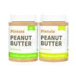Pintola Combo of All Natural Peanut Butter (Creamy) (1 kg) + Pintola Organic Peanut Butter (Crunchy) (1kg)