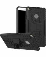 A ACCESSORIES KART Mi Max 2 Black Polycarbonate Dazzle Back Cover with Kick Stand (Pack of 140)