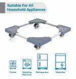 Lapyon Heavy Duty Adjustable Top Load Fully/Automatic Washing Machine/Refrigerator/Dishwasher Stand Trolley with Wheels Parts & Accessories